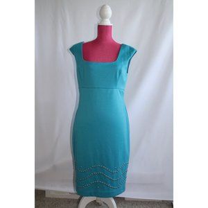 Muse Sleeveless Sheath Dress Blue Women Size 12